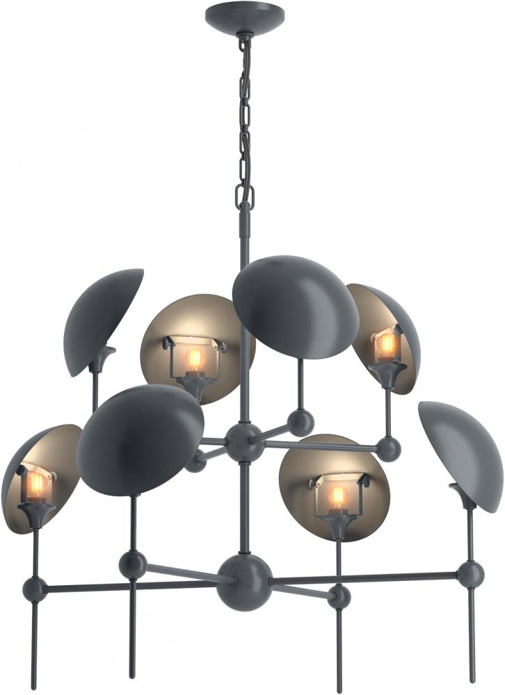 Kohler Lighting 27951-CH08-GNL Chandelier Traditional - Black