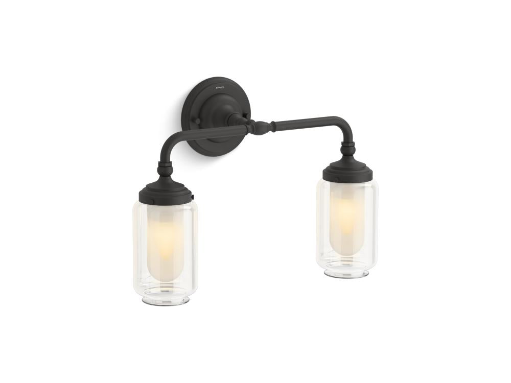 Kohler Lighting 72582-BLL Wall Light Fixture Traditional - Matte Black