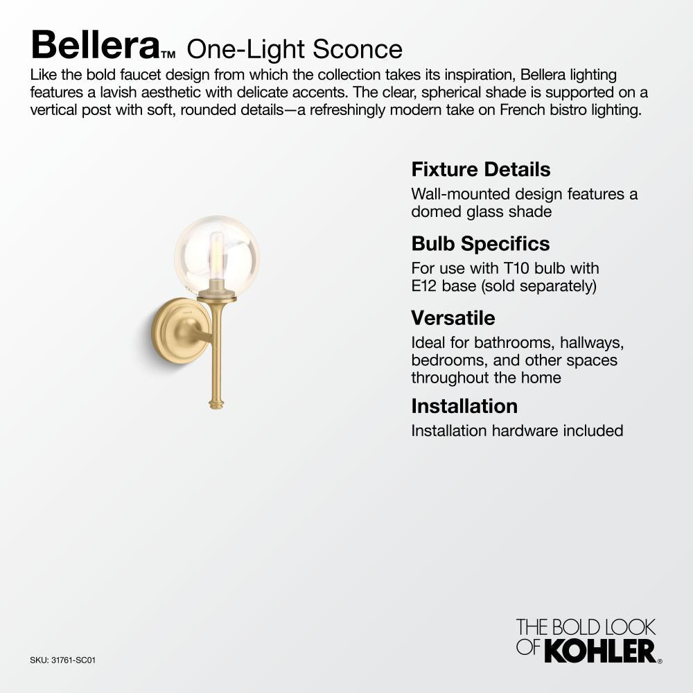 Kohler Lighting 31761-SC01-CPL Wall Light Fixture Traditional - Polished Chrome