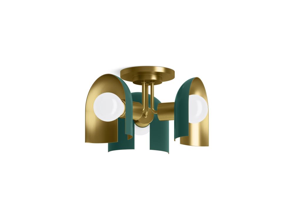 Kohler Lighting 31786-FM03-6GL Ceiling Light Fixture - Jade Brushed Moderne Brass