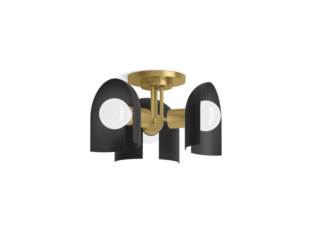 Kohler Lighting 31786-FM03-BML Ceiling Light Fixture - Black Brass Trim