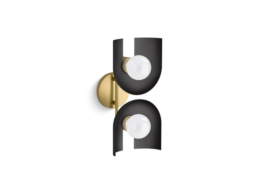 Kohler Lighting 31783-SC02-BML Wall Light Fixture - Black Brass Trim