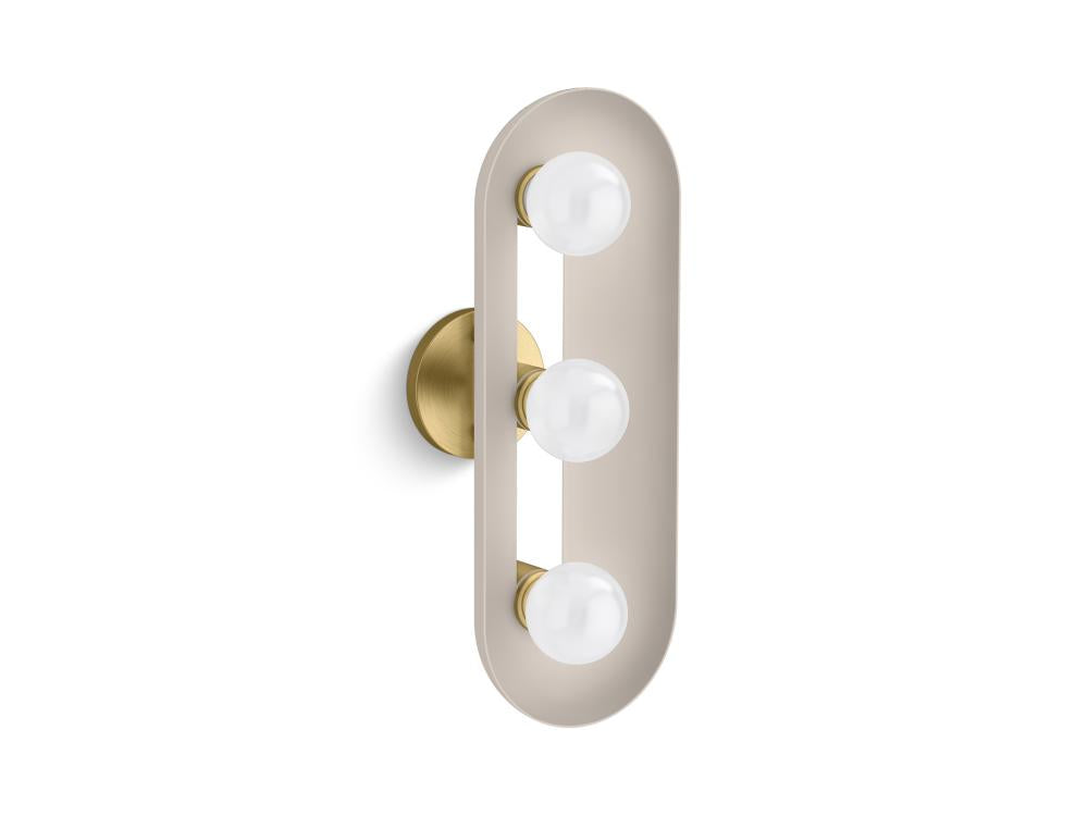 Kohler Lighting 31784-SC03-SLG Wall Light Fixture - Biscuit Satin Brushed Moderne Brass