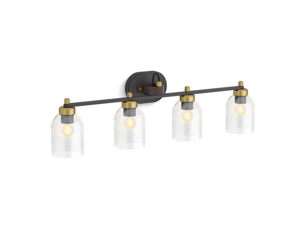 Kohler Lighting 38419-SC04-BML Bathroom Fixture Modern - Matte Black Brushed Moderne Brass